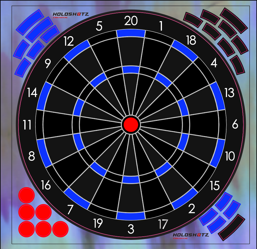 NEW 12 x 12 Reflective Dart Game Targets, 4 Sheets Per Pack